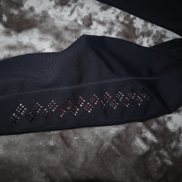 Tangerine Cropped Raw Hem Leggings - Picture 3 of 3